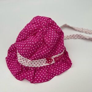 Baby Pink Polka Dots Beach Hat